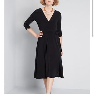 Modcloth Black Midi Dress